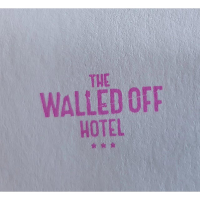 Visit Historic Palestine Walled Off Hotel Poster After Banksy, 2018 For Sale - Image 4 of 5
