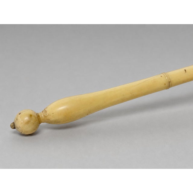 White Maritime-Engraved Masonic Ceremonial Gavel - Carved Organic Material, Circa 1880 For Sale - Image 8 of 9