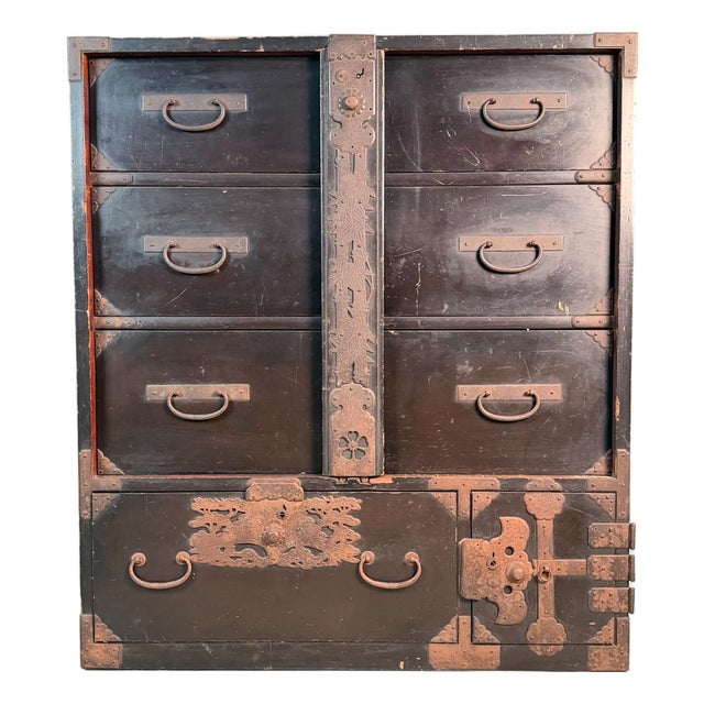 Antique Japanese Tansu Storage Cabinet, 1900s For Sale