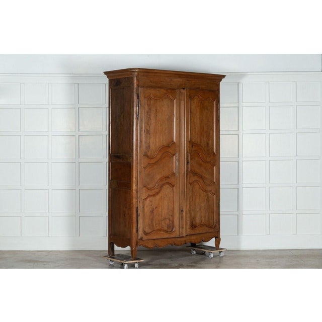Large 19th Century French Fruitwood Armoire, 1820s For Sale - Image 3 of 15