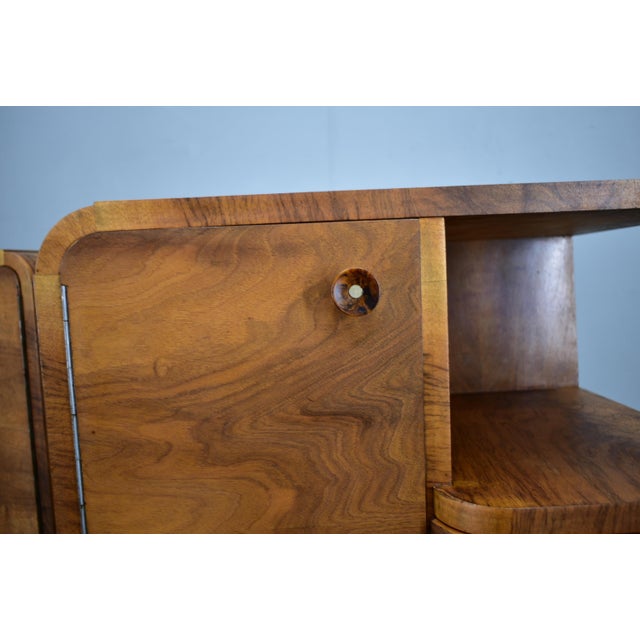Art Deco Bedside Tables, Former Czechoslovakia, 1930s, Set of 2 For Sale - Image 6 of 18