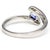 A contemporary approach to a classic design, this cushion blue tanzanite and diamond ring is set in 14-karat white gold....