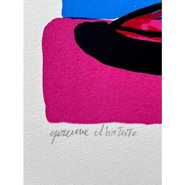 Pink Karel Appel, In the Spring, 1969, Lithograph For Sale - Image 8 of 10