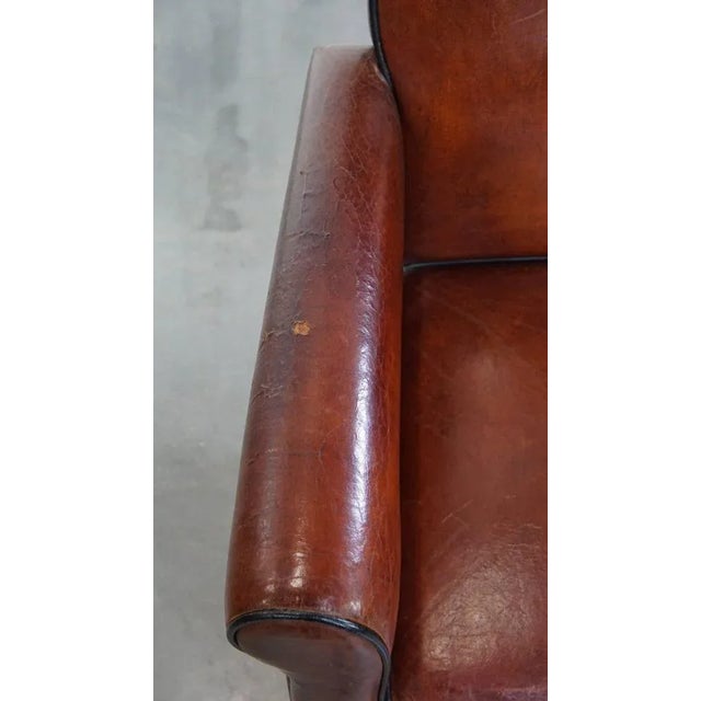 Animal Skin Vintage Sheepskin Dining Armchairs, Set of 2 For Sale - Image 7 of 17