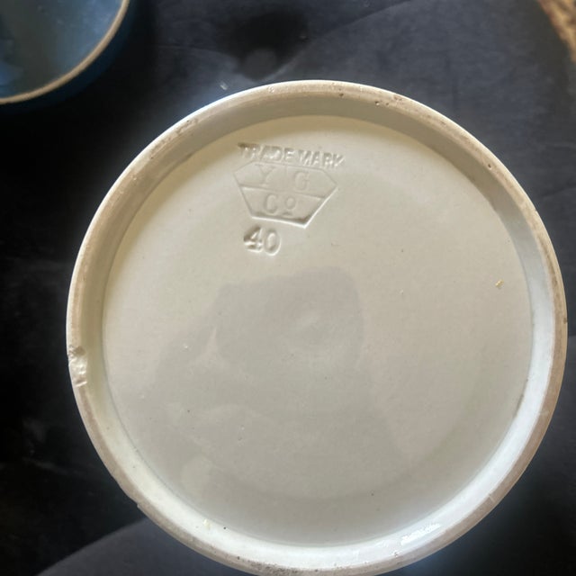 Blue Mid to Late 19th C. French Y&g Co. Porcelain Apothecary Jar W/Lid For Sale - Image 8 of 8