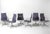 1980s EA109 Office Chairs in Blue Grey Fabric by Charles and Ray Eames for Herman Miller, 1980s, Set of 6 For Sale - Image 5 of 18
