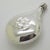 1980s Vintage Italian Handmade Genuine Silver Teardrop Shaped Perfume Bottle With Flower Design For Sale - Image 5 of 10