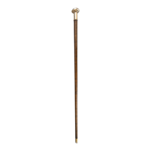 Antique English Brass & Walnut Walking Stick Cane