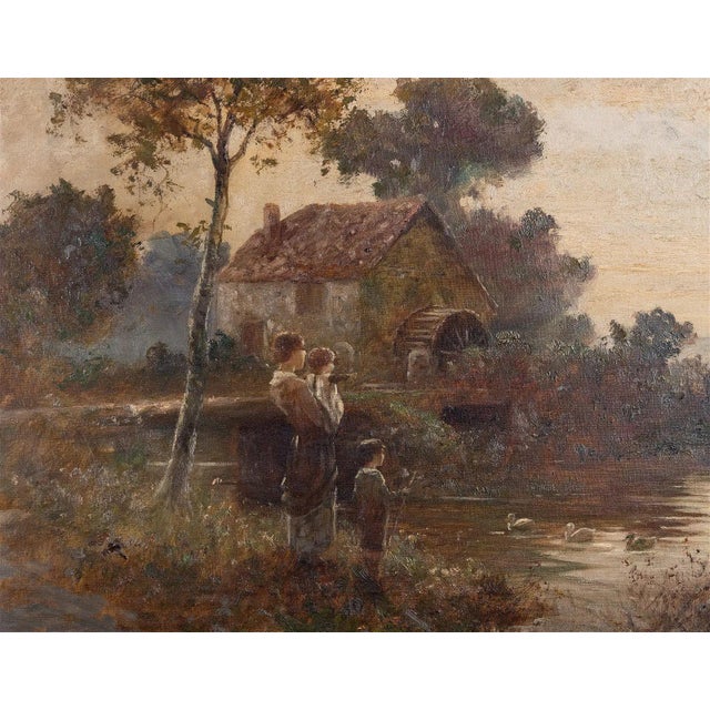 English Early 20th Century Oil Painting by Joel Owens, Framed For Sale - Image 3 of 6