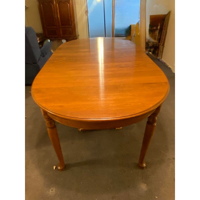 This Ethan Allen maple dining table is in great condition, as the top was always covered with a thick table pad and...