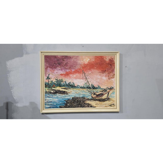 Modern Angelo, Landscape Composition, 1961, Oil Painting on Canvas, Framed For Sale - Image 3 of 7