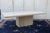 Vintage 1970s Italian Travertine Pedestal Dining Table – Mid-Century Modern For Sale - Image 10 of 18