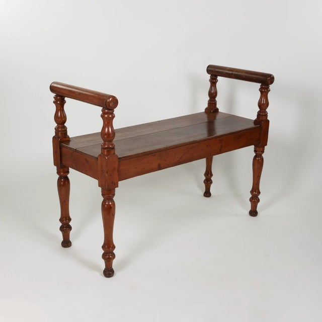 Late Victorian Mahogany Window Bench With Raised Arms English, Circa 1890 For Sale - Image 4 of 7