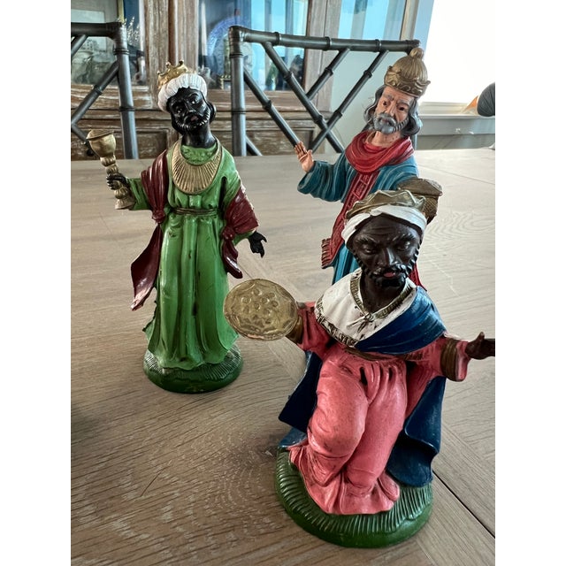 Art Nouveau Vintage Fontanini Style Nativity Set - 11 Pieces For Sale - Image 3 of 11