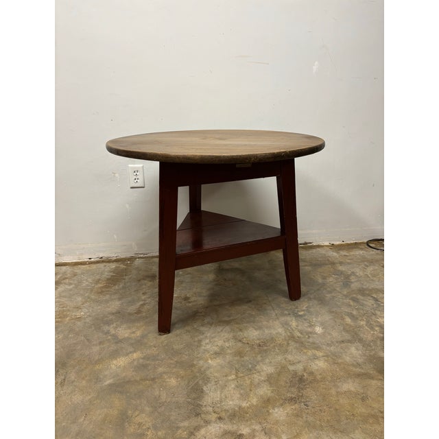 Wood Antique English Pine Cricket Table For Sale - Image 7 of 7