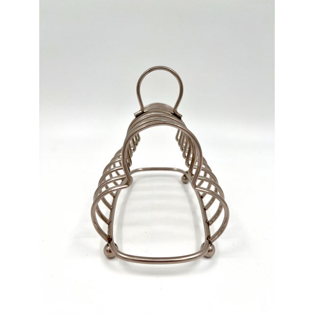Art Deco Vintage Art Deco Silverplate Toast Caddy For Sale - Image 3 of 10