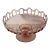 Antique Pink Glass Cake Stand With Festooned Borders For Sale