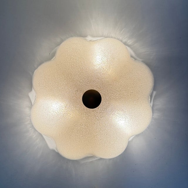 Italian Glass Ceiling Lamp by La Murrina, 1970s, in Good conditions. Designed 1970 to 1979 Up to 250V (Europe/UK...