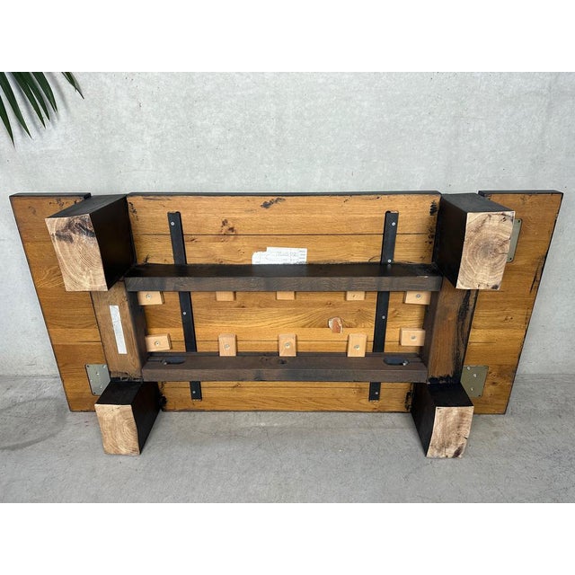 Black Vintage Japandi Coffee Table in Oak, 1980s For Sale - Image 8 of 15