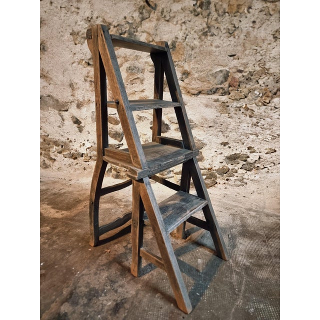 Antique French Oak Metamorphic Library Chair, 1900s For Sale - Image 16 of 16