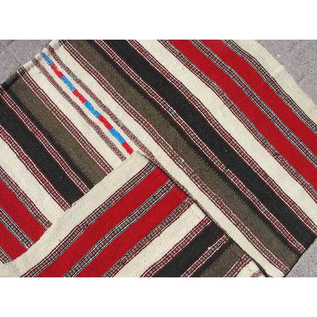 Vintage Turkish Handmade Wool Kilim Area Rug For Sale - Image 9 of 10