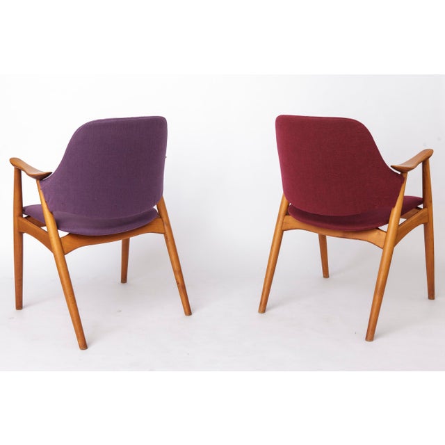 Vintage Lounge Chairs in Beech, Germany 1960s, Set of 4 For Sale - Image 10 of 12