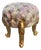 1970s French Louis XVI Gilt Beech Damask Bench - 1 Pc For Sale