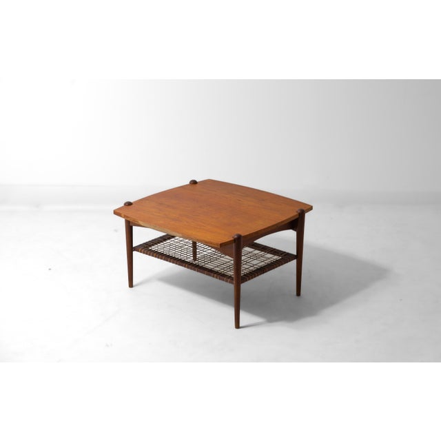 Vintage Webbing Coffee Table in Teak, 1960s For Sale - Image 16 of 16