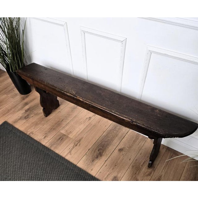 Antique Rustic Italian Bench, 1890s For Sale - Image 9 of 10