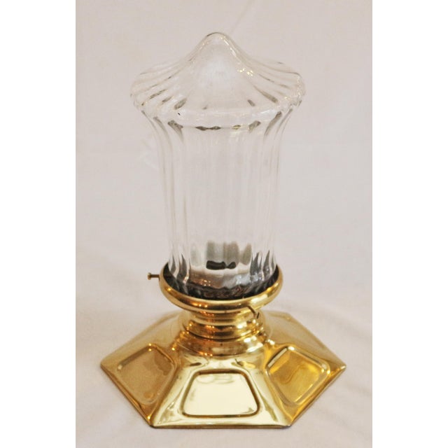 Art Nouveau Brass Ceiling Lamp, 1890s For Sale - Image 6 of 12