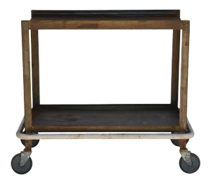 Sturdy Industrial Bar Cart on Wheels