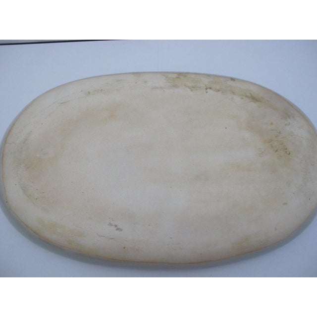 Blue El Palomar Ken Edwards Blue Bird Tonala Mexico Pottery Oval Serving Bowl Platter For Sale - Image 8 of 9