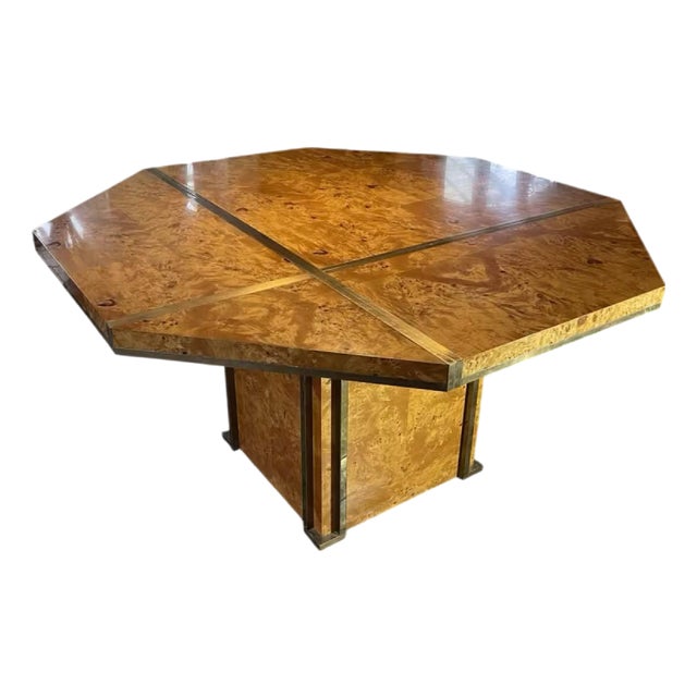 Vintage Hollywood Regency Dining Table by Jean-Claude Mahey, 1970 For Sale