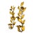 Mid-Century Italian Gilt Metal Floral Wall Sconces, Pair – Hollywood Regency / Italian Florentine For Sale