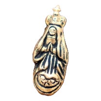 19.2k Gold Our Lady of the Immaculate Conception Pendant For Sale