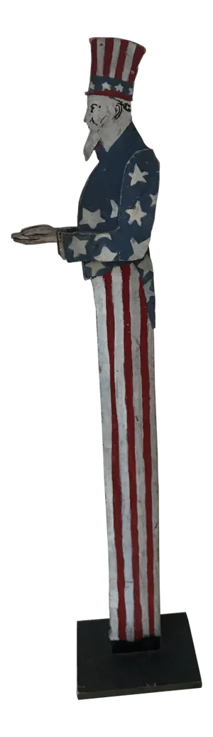 1920s Antique Uncle Sam Standing Sign Holder