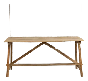 Early 19th C. Italian Pine Trestle Table in Original Patina