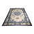 1880s Beige Medallion Antique Chinese Ningxia Rug 6' 0" X 8' 6" Handknotted Wool Carpet For Sale