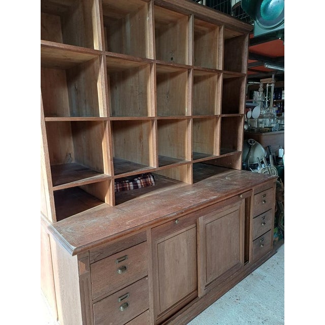 Vintage Oak Shop Cabinets, 1930s, Set of 2 For Sale - Image 11 of 11