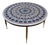 Marble Table with Brass Frame For Sale