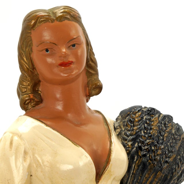 Pair Vintage Alexander Backer Abco Harvester Statues For Sale - Image 11 of 15