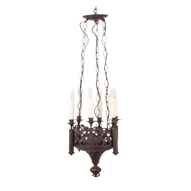1920s 1920s Gothic Revival Chandelier For Sale - Image 5 of 5