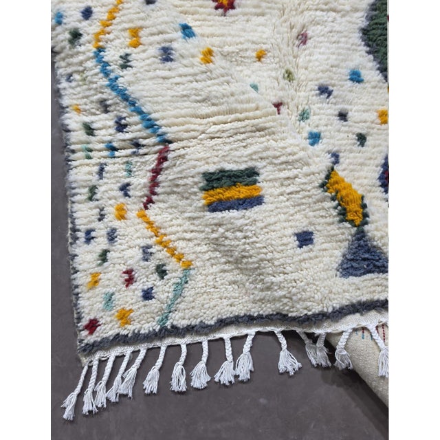 Textile Moroccan Artisan Azilal Rug - 7.2 X 6.2 Ft For Sale - Image 7 of 8