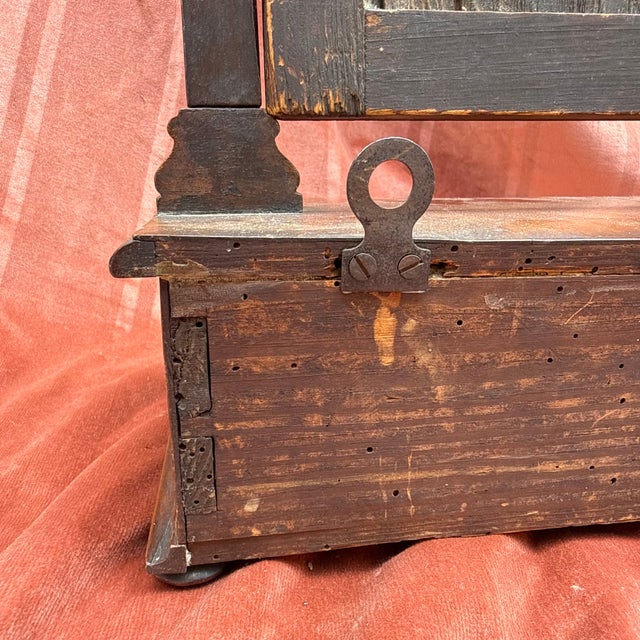 Biedermeier Swiveling Table Mirror with Carved Top For Sale - Image 15 of 18