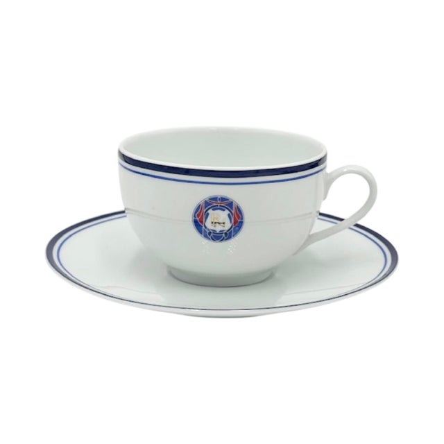 Vintage Raffles Hotel Singapore Porcelain Cup & Saucer For Sale - Image 9 of 9