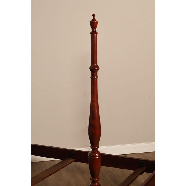 Wood Henkel Harris Solid Cherry Queen Four Poster Bed For Sale - Image 7 of 18