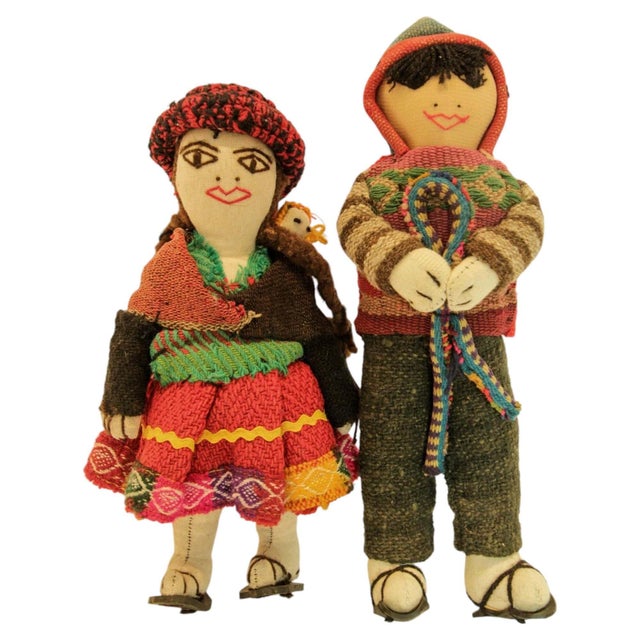 Folk Art Vintage Handcrafted Peruvian Folk Art Dolls, Mid-20th Century For Sale - Image 3 of 12