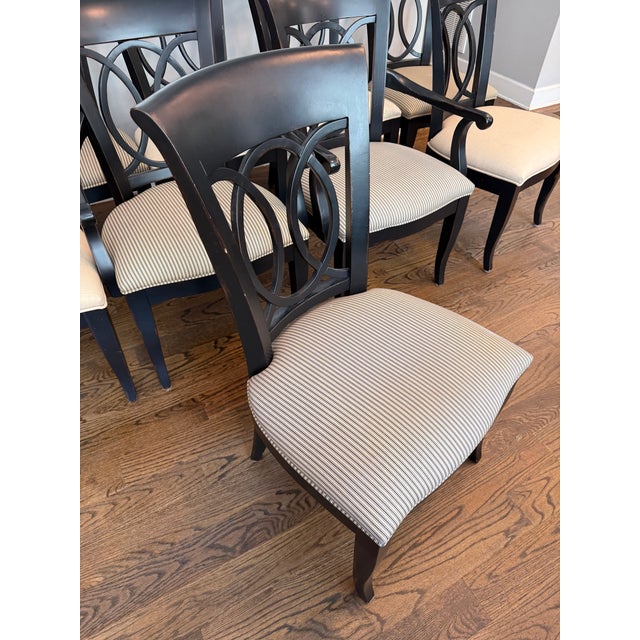 Century Furniture Black Table and 9 Chairs For Sale - Image 17 of 18