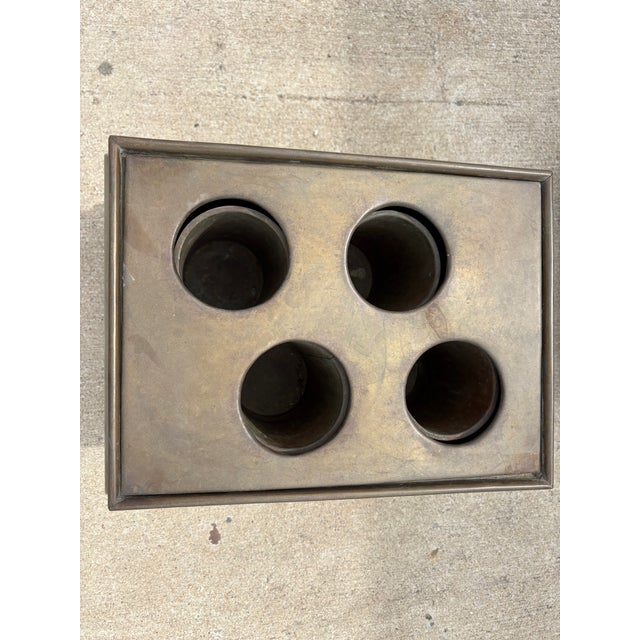 1960s French Brass Multi Bottle Wine Chiller For Sale - Image 9 of 12