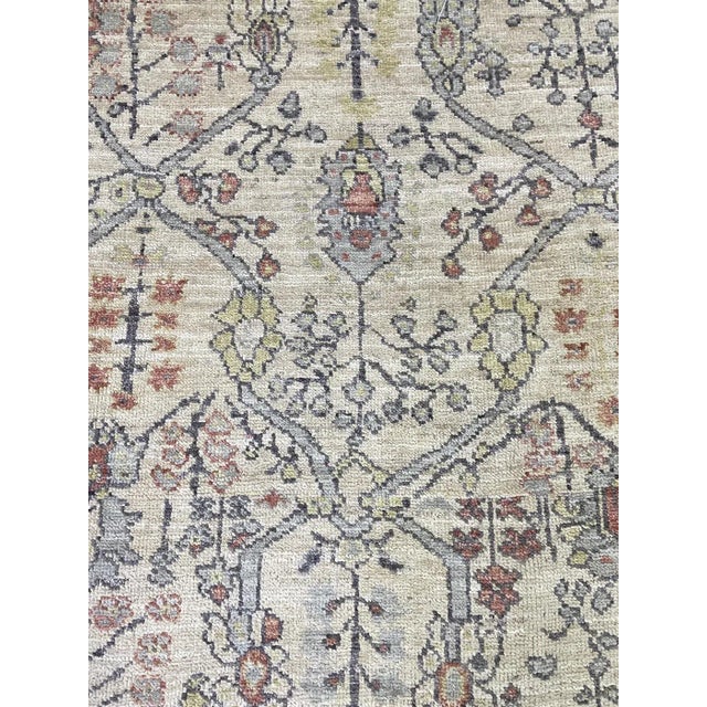 Traditional Hand Knotted Oushak Rug. 8'01" X 10'00" For Sale - Image 3 of 4